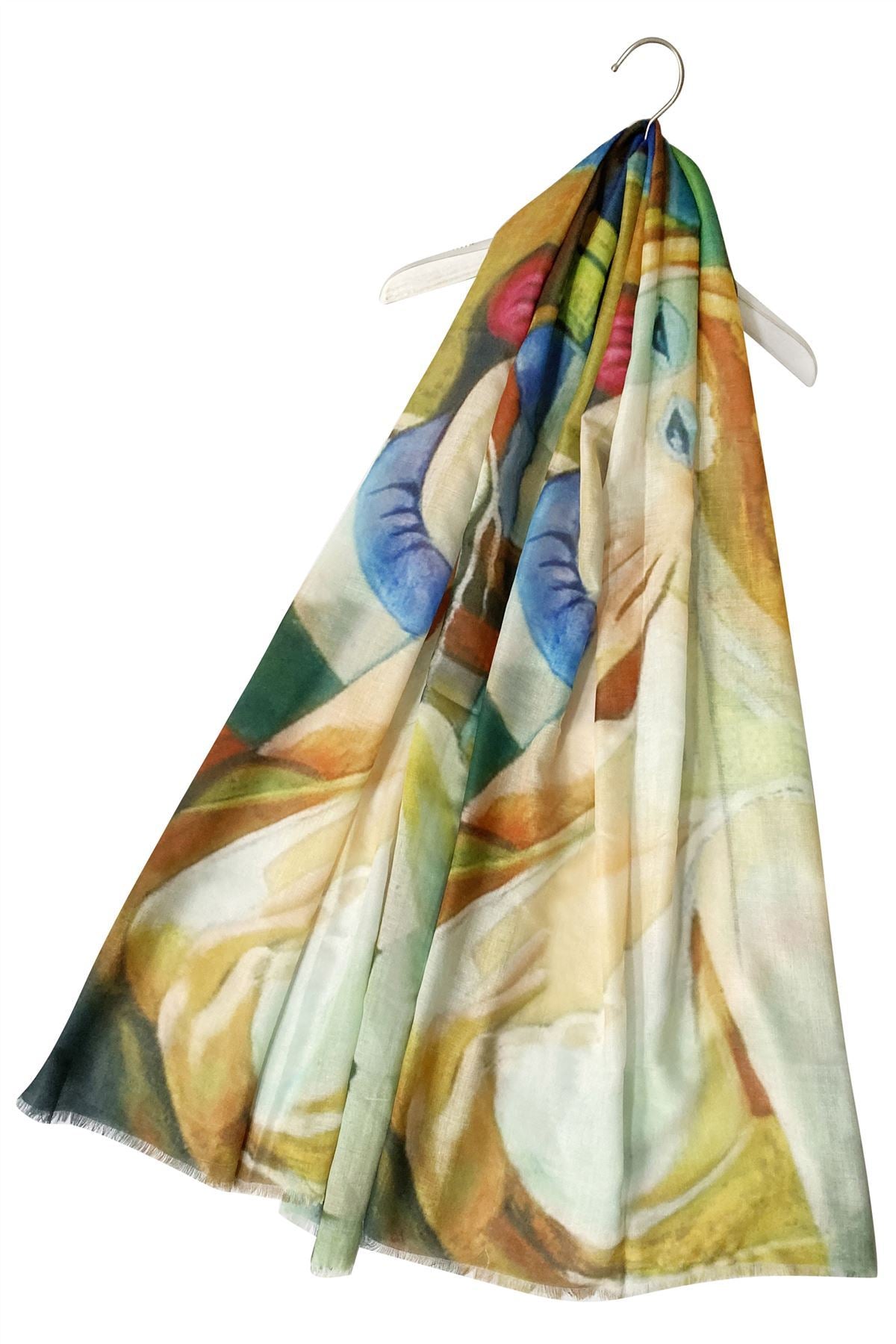Silk Scarf, 70 cm x 180 cm, Van Gogh - The Church At Auvers, 50% Silk 50% Viscose