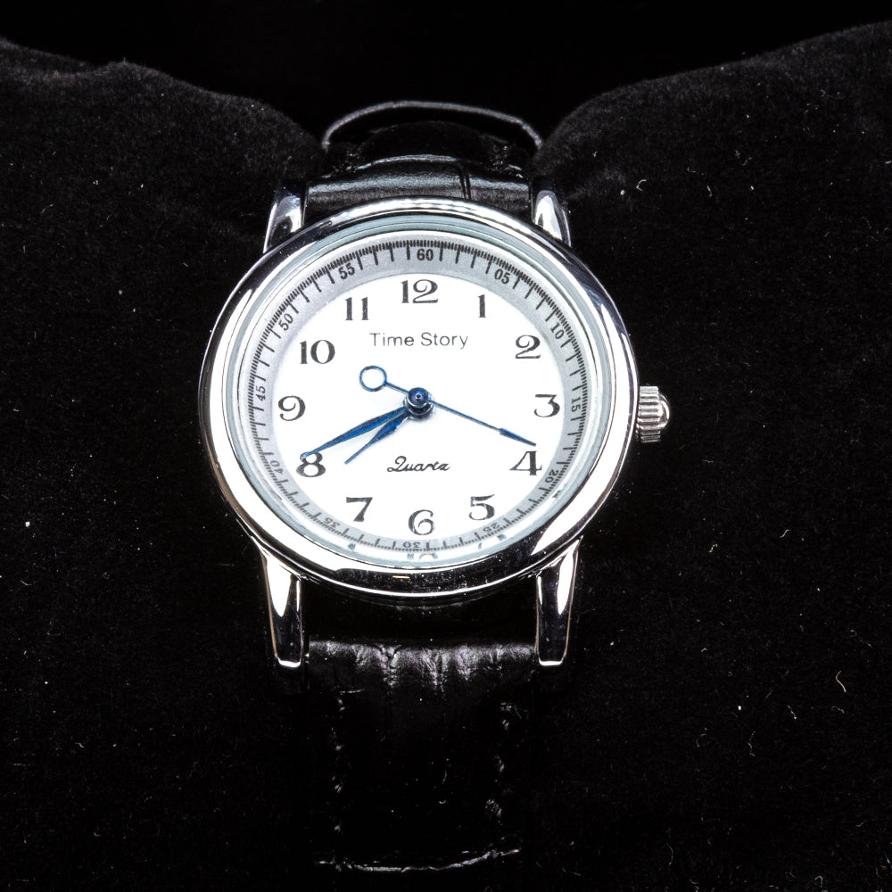 Uhr aus goldplattierter Legierung mit weißem Emporia® Kristall