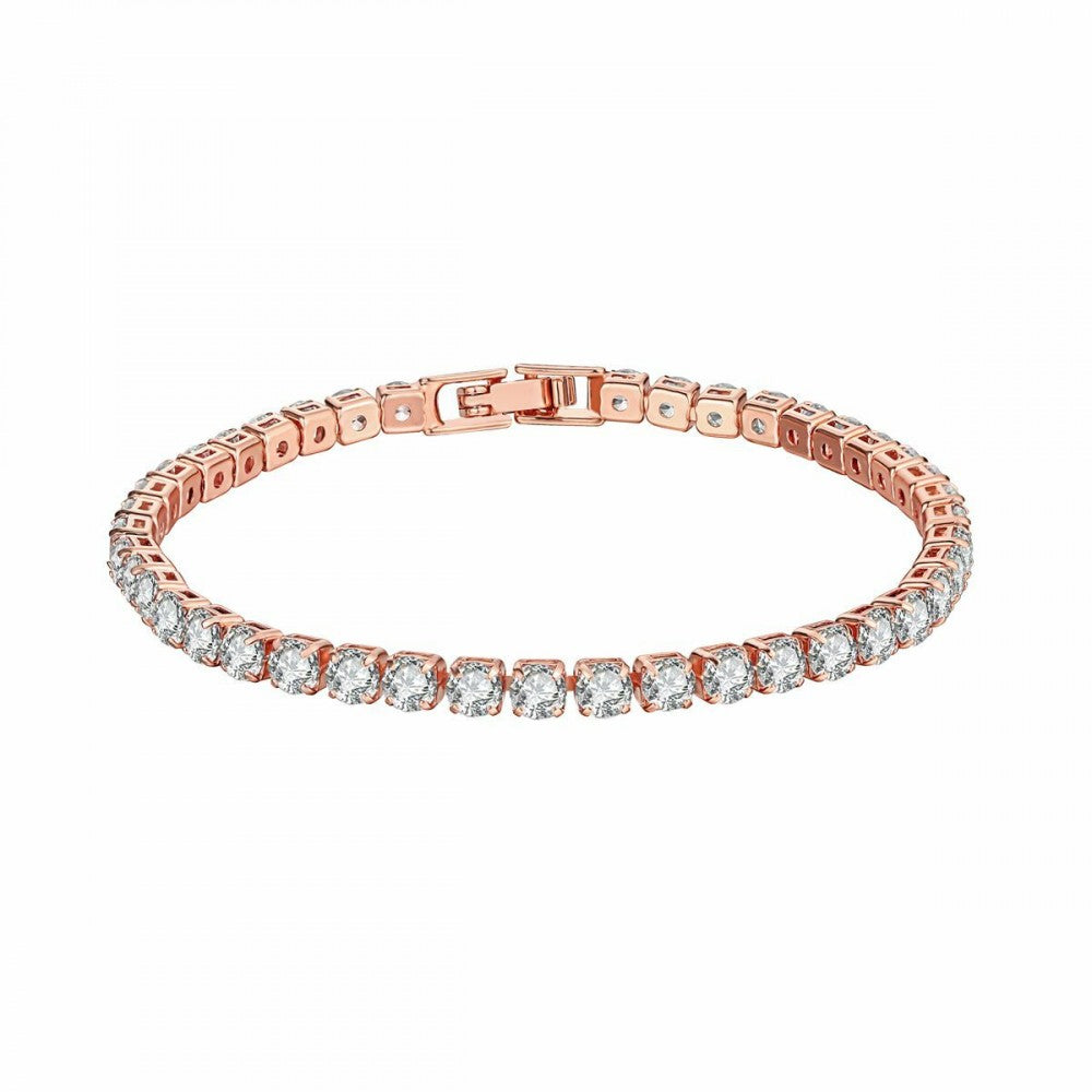 Armband aus goldplattiertesr Legierung mit weißem Emporia® Kristall
