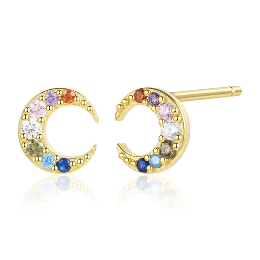 Ohrringe aus goldplattierter Legierung mit weißem Emporia® Kristall