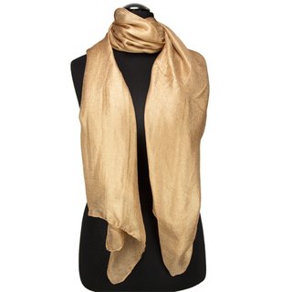 100% Viskose Modeschal mit Seidengefühl, Größe: 180 cm x 85 cm, Maschinenwaschbar bei 30 Grad, Farbe: SAND 1