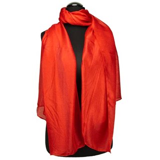 100% Viskose Modeschal mit Seidengefühl, Größe: 180 cm x 85 cm, Maschinenwaschbar bei 30 Grad, Farbe: ROT 1