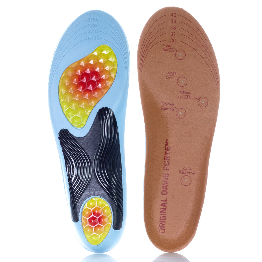 Original Davis® FORTE Magnetische Einlegesohlen, 5 m+ – verstärkt mit Memory-Schaum