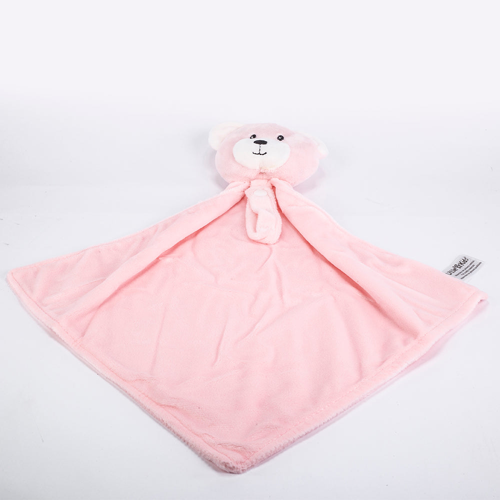 Babydecke und Schnuffeltuch mit Hund, Größe: 90 X 75 cm, Farbe: rosa