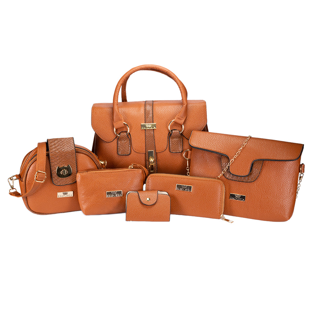 6-teiliges Emporia Taschenset, braun