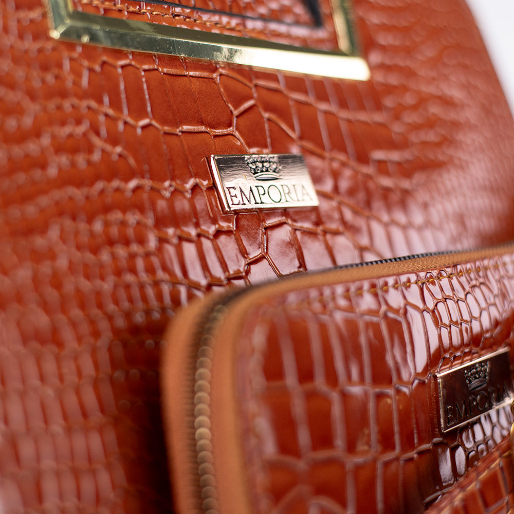 Emporia Winter Collection "TIMELESS" bag set, PU leather, 2pcs set, brown