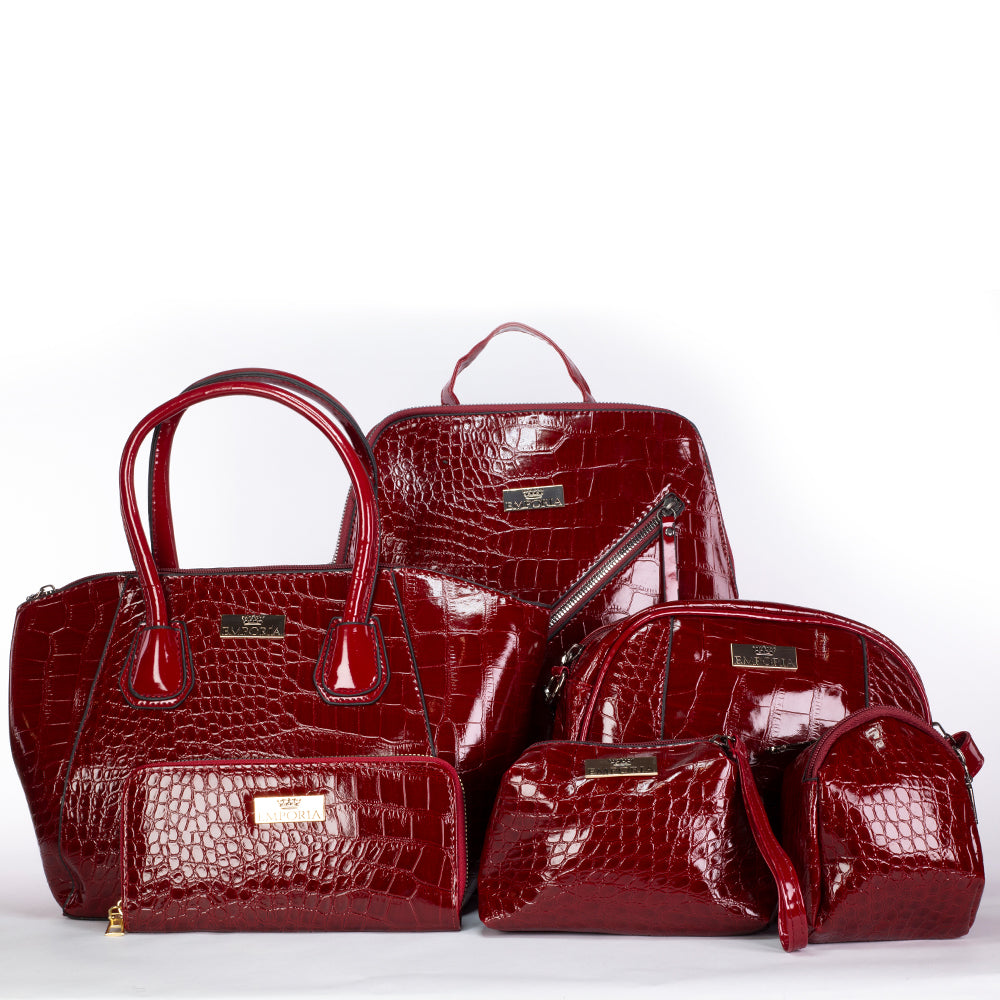 Emporia 2024 Sommerkollektion - "Sonnengeküsst", 6-teiliges Taschenset; rot