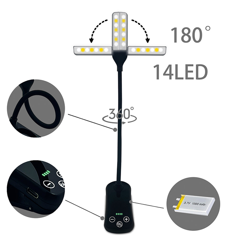 Lumeflex Leselampe mit zwei Köpfen