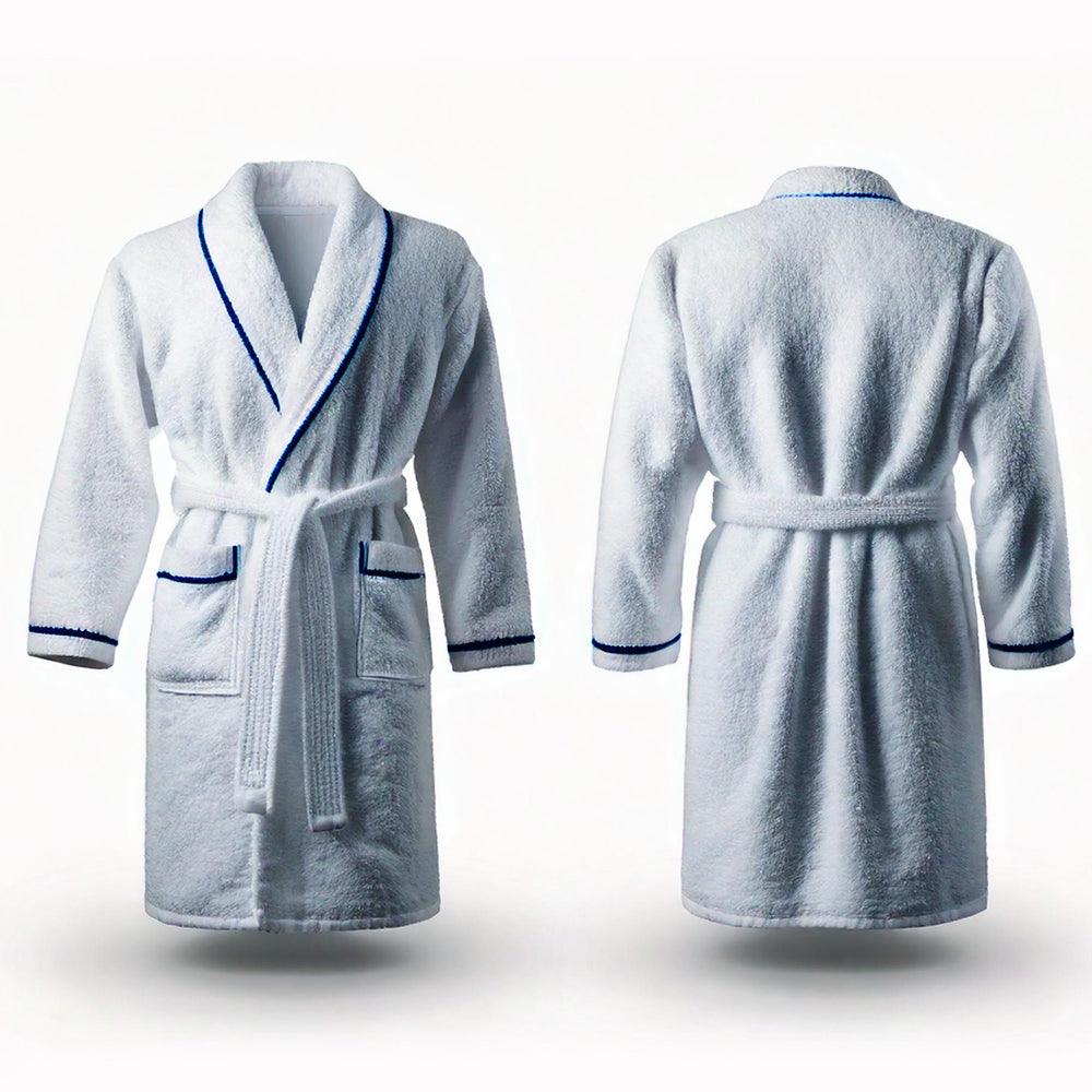 Emporia Cotton Luxury Bathrobe, 100% Cotton, 350GSM, White