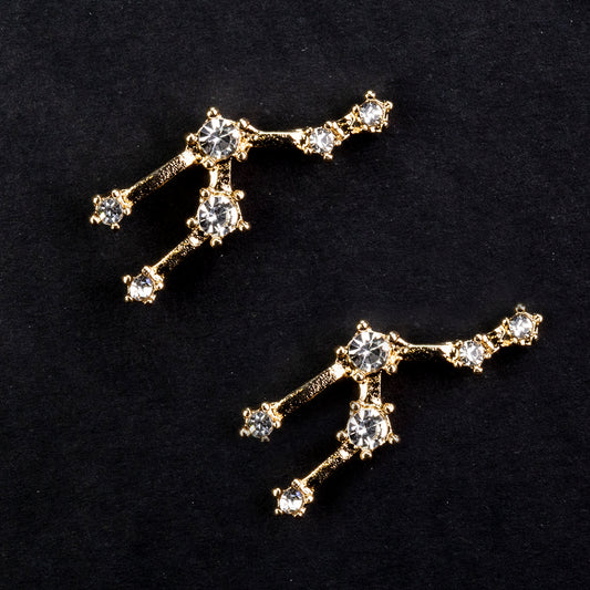 Ohrringe aus goldplattierter Legierung mit weißem Emporia® Kristall