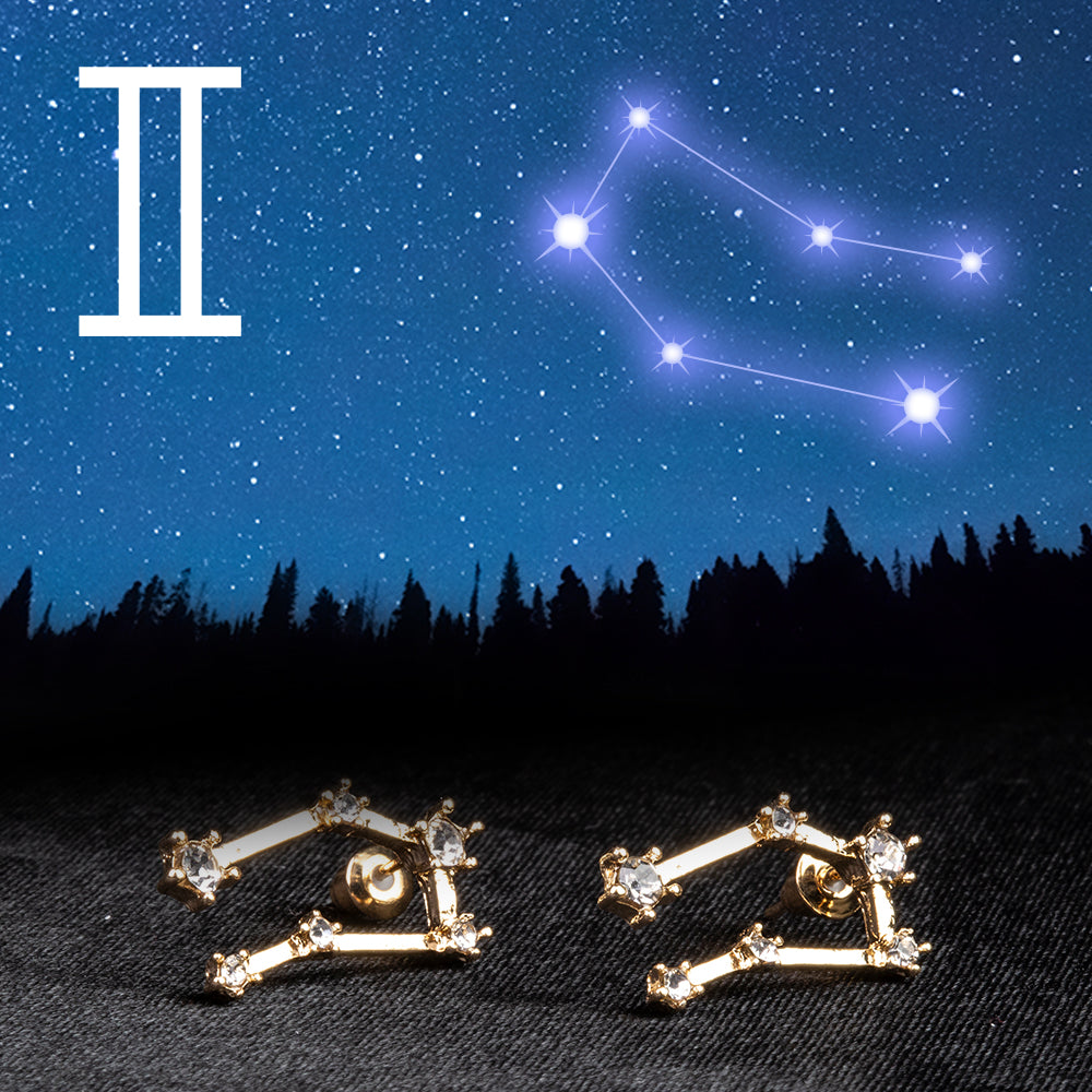 Ohrringe aus goldplattierter Legierung mit weißem Emporia® Kristall