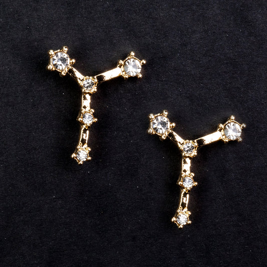 Ohrringe aus goldplattierter Legierung mit weißem Emporia® Kristall