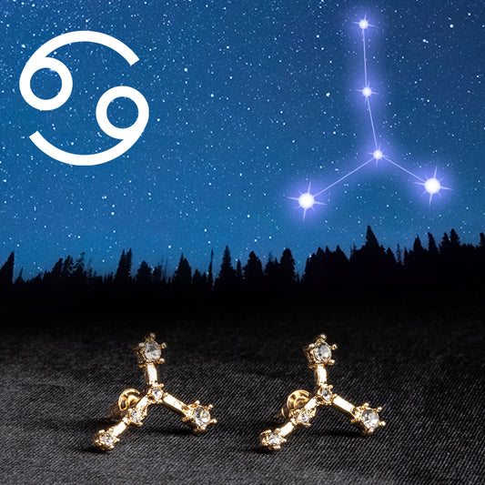 Ohrringe aus goldplattierter Legierung mit weißem Emporia® Kristall