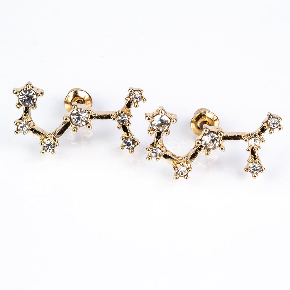Ohrringe aus goldplattierter Legierung mit weißem Emporia® Kristall