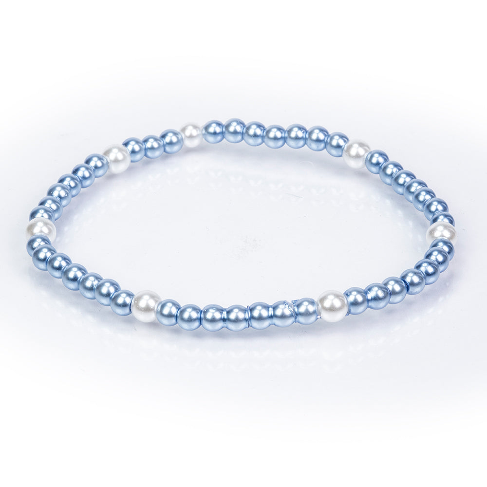 Schmuckgarnitur aus künstlicher Perle mit Glasperle
