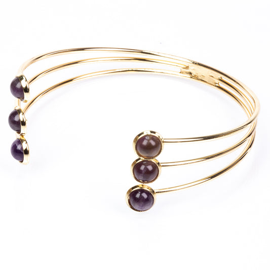 Armband aus goldplattiertesr Legierung mit Amethyst