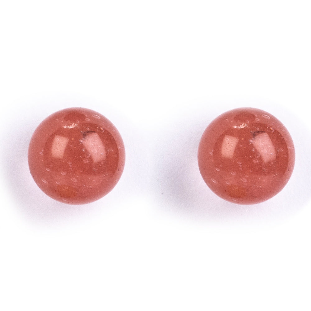 Schmuckgarnitur aus aus goldplattierter Legierung mit rotem Achat und Amethyst