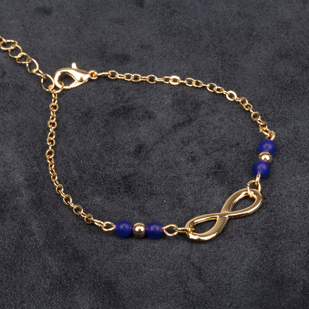 Armband aus goldplattiertesr Legierung mit Saphir