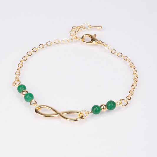 Armband aus goldplattiertesr Legierung mit Smaragd
