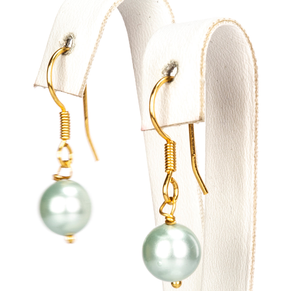 schmuckgarnitur aus Goldplattierte Silber mit Muschelperle