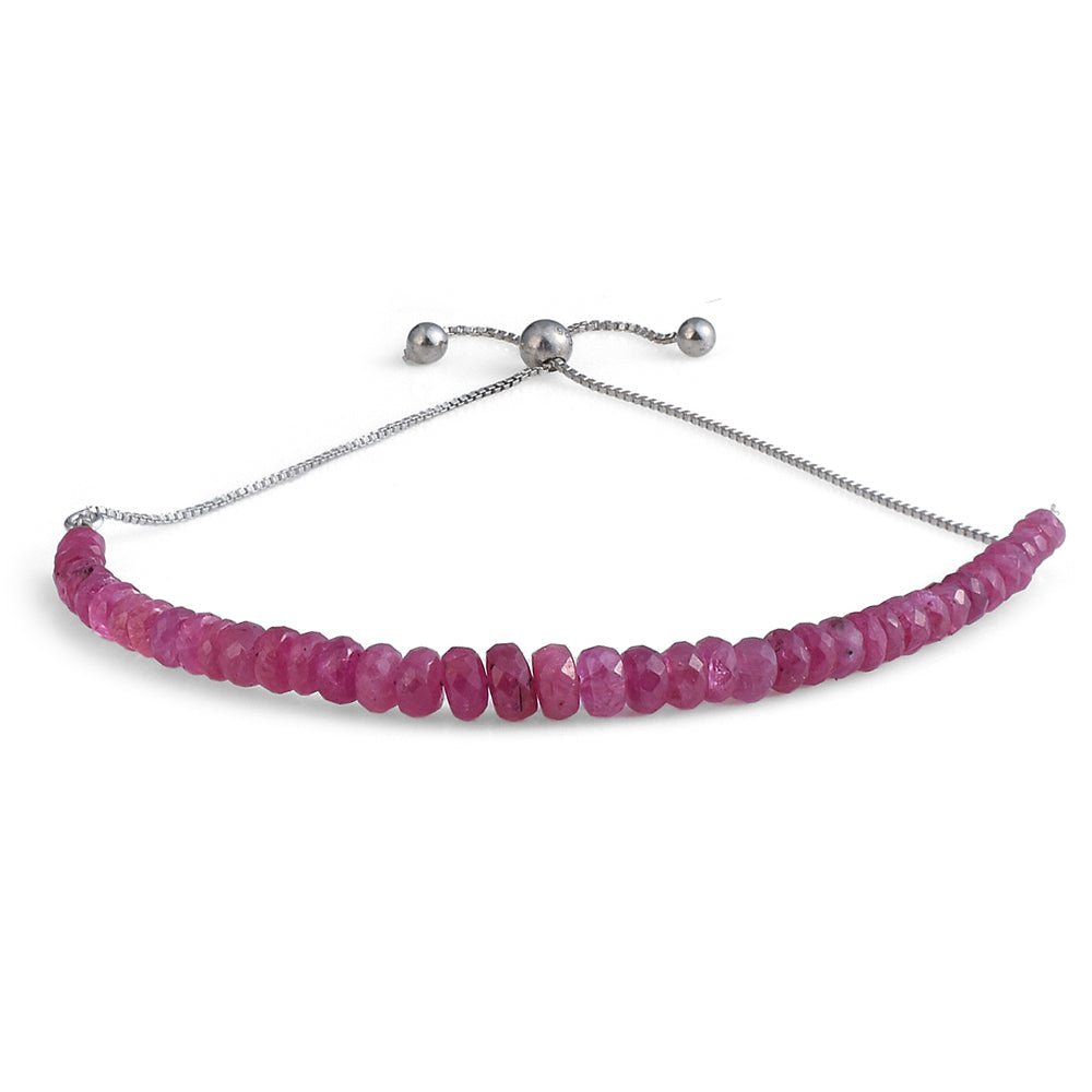 Silberarmband mit Rubin aus Mosambik 1