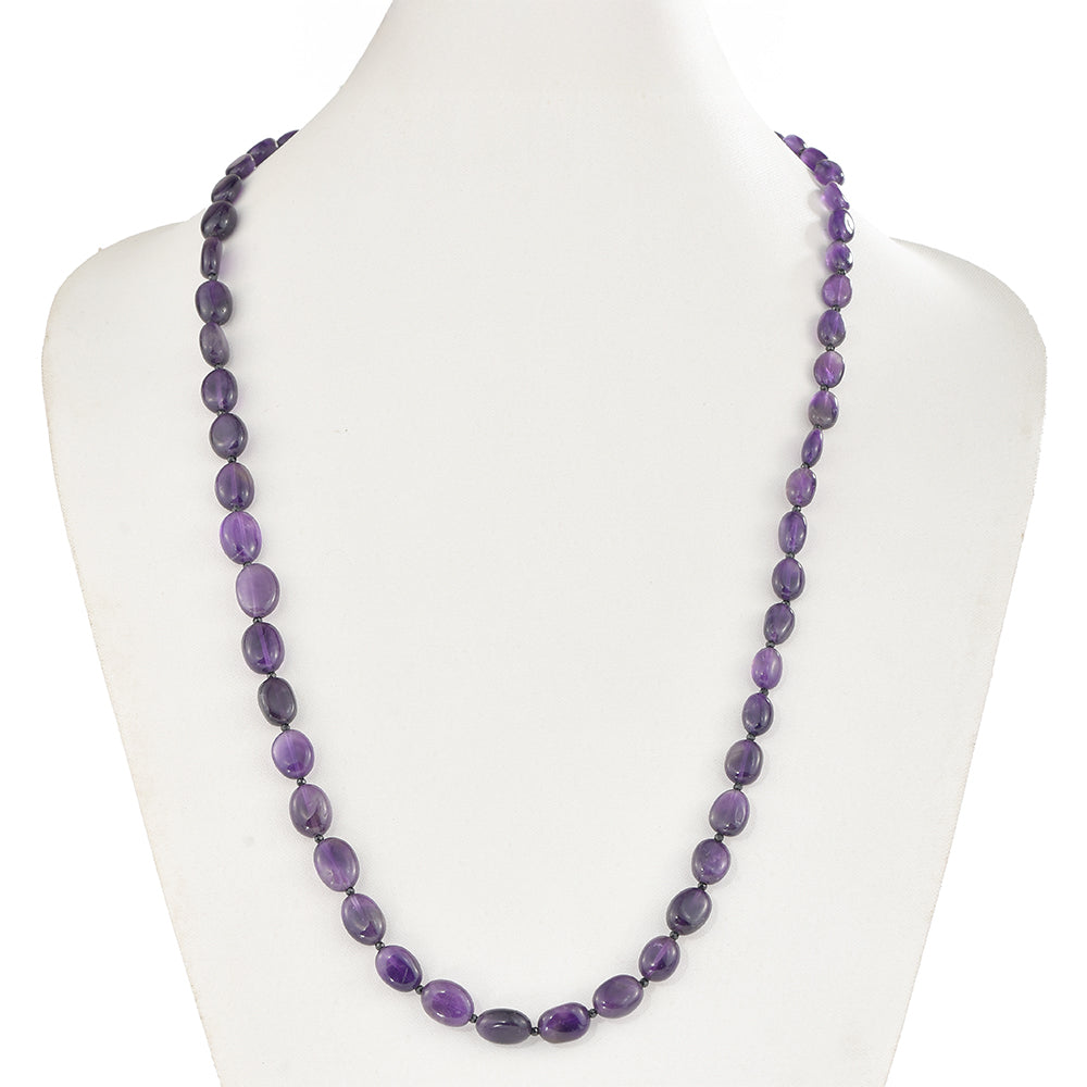 Nugget Halskette mit Amethyst und schwarzem Spinell