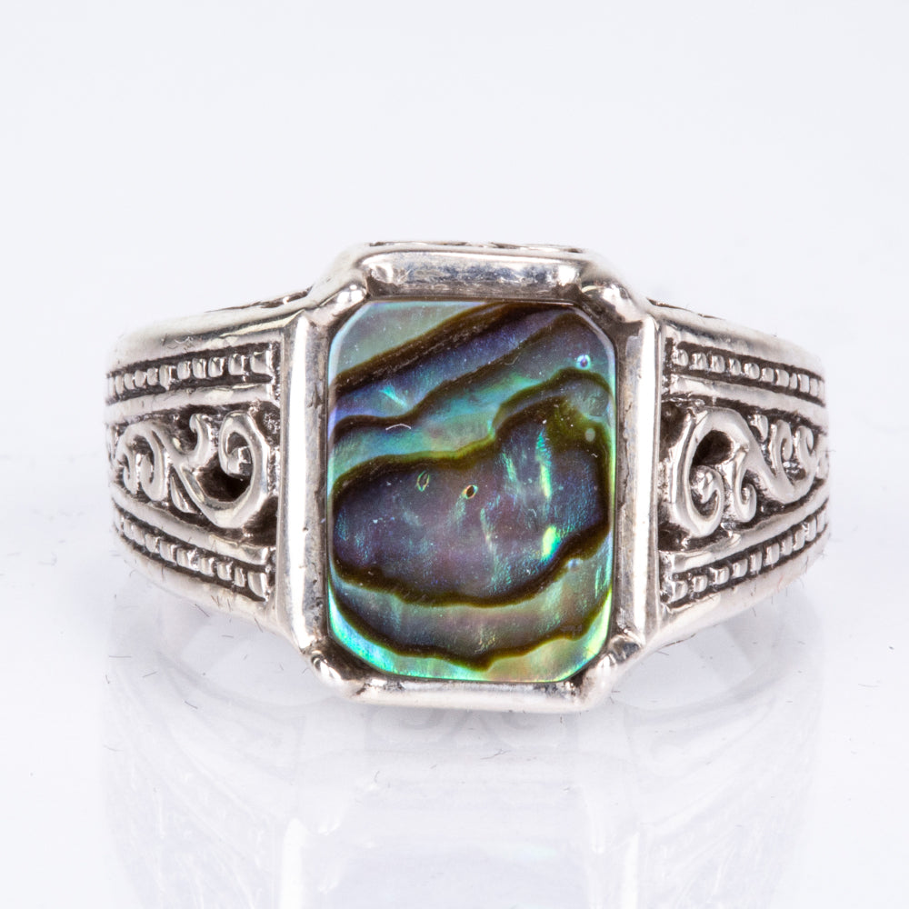 Silberring mit Abalone Muschel