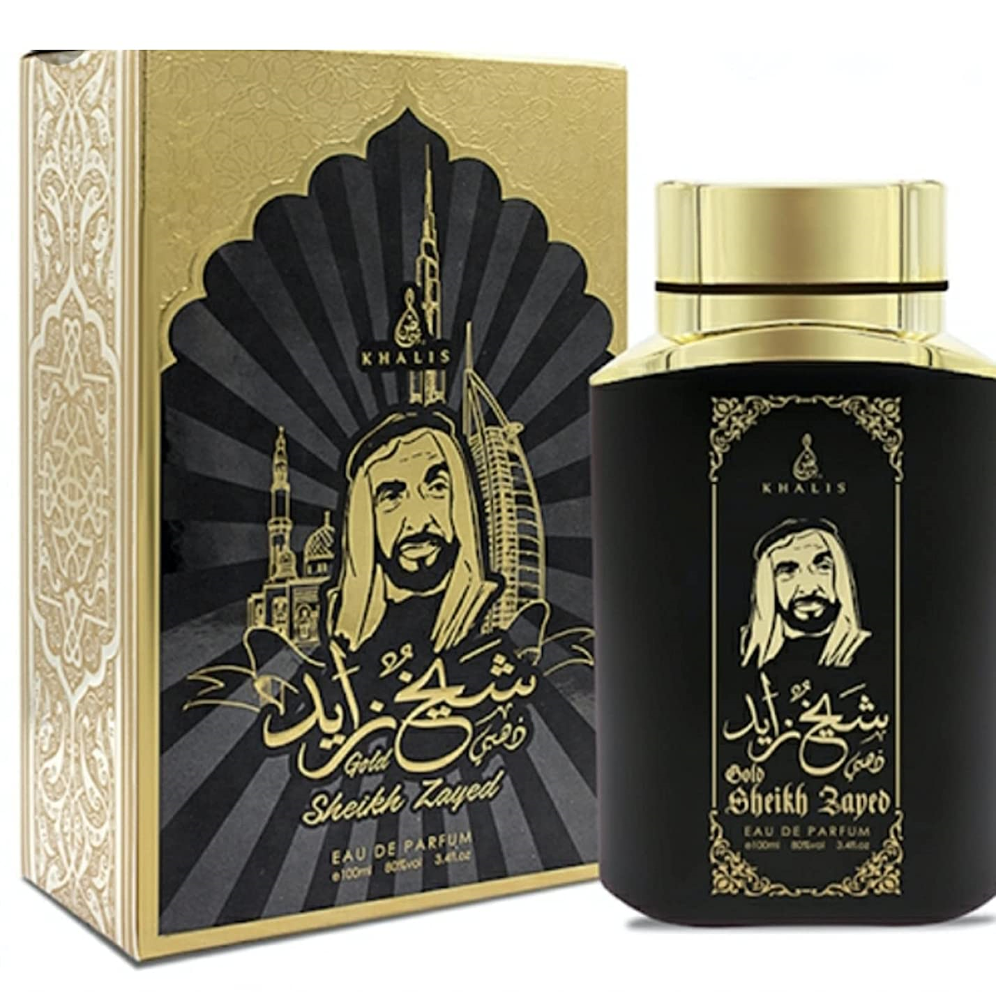 100 ml Eau de Parfum SHEIKH ZAYED GOLD Würzig-Holziger Duft für Männer 1