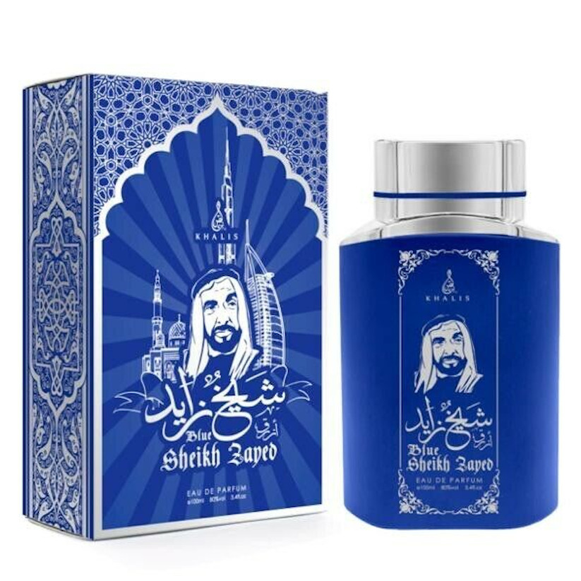100 ml Eau de Parfum SHEIKH ZAYED BLUE Moschus-Oud-Duft für Männer 1