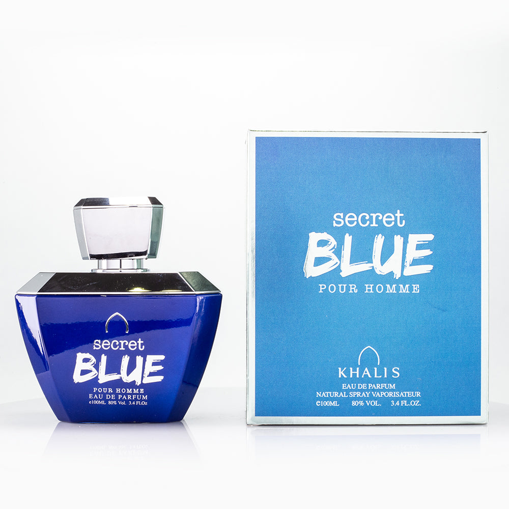 100 ml Eau de Parfum SECRET BLUE Würziger fruchtiger Moschusduft für Männer 4