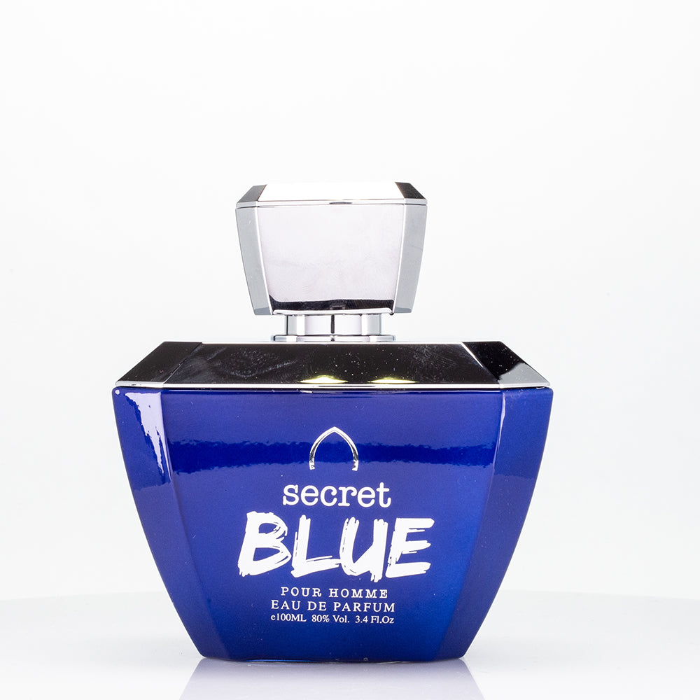 100 ml Eau de Parfum SECRET BLUE Würziger fruchtiger Moschusduft für Männer