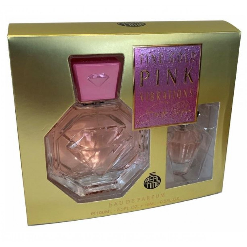 100ml + 15ml EDP FINE GOLD PINK VIBRATION Mediterraner Duft für Frauen 1