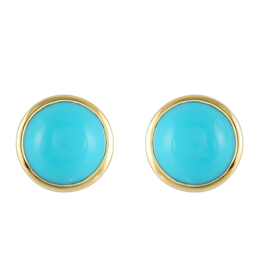 Goldohrringe mit Dornröschen Türkis