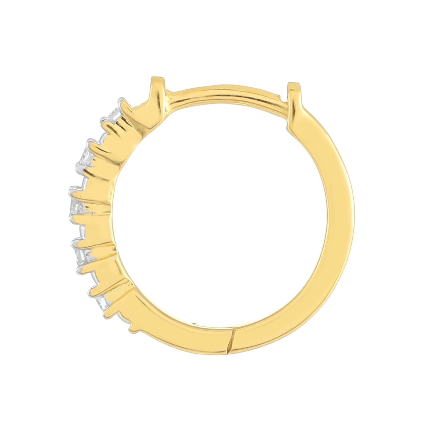 Goldplattierte Silberohrringe mit weißem Diamant