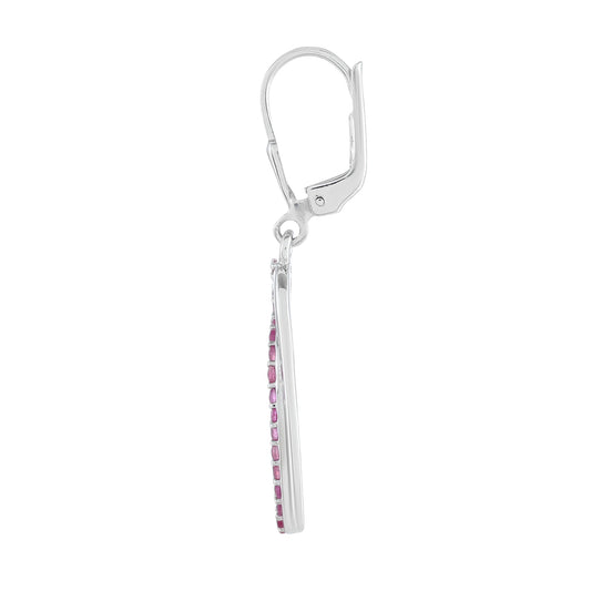 Silberohrringe mit Thai Rubin