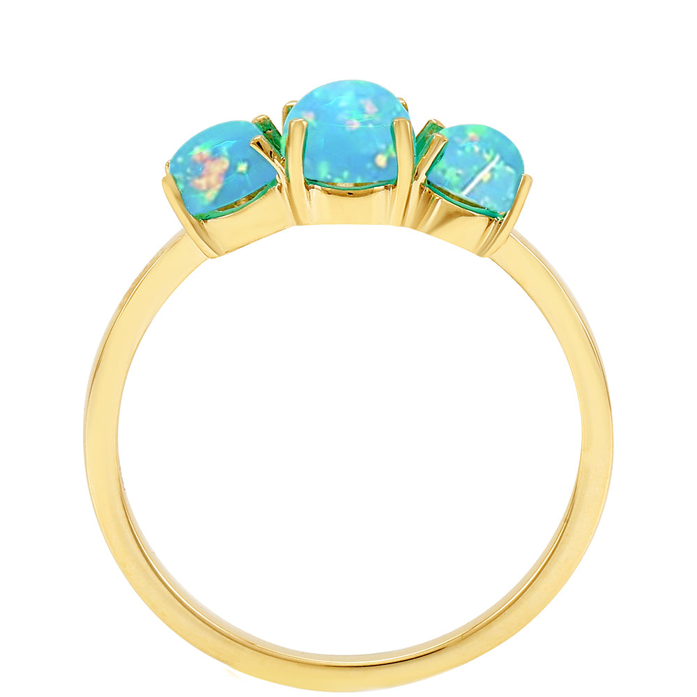 Goldring mit äthiopischem Paraiba-Blauopal