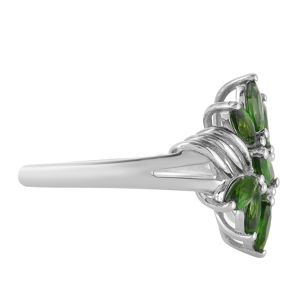 Silberring mit Chromdiopsid 2