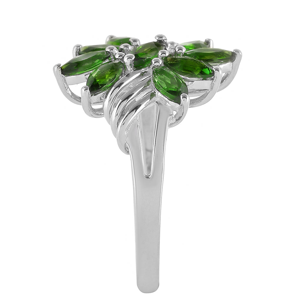 Silberring mit Chromdiopsid 3