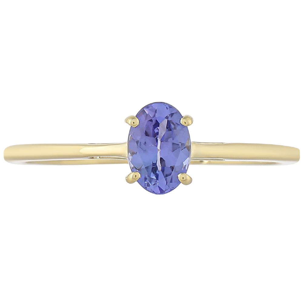 Goldring mit Tansanit - Klasse AAA 1