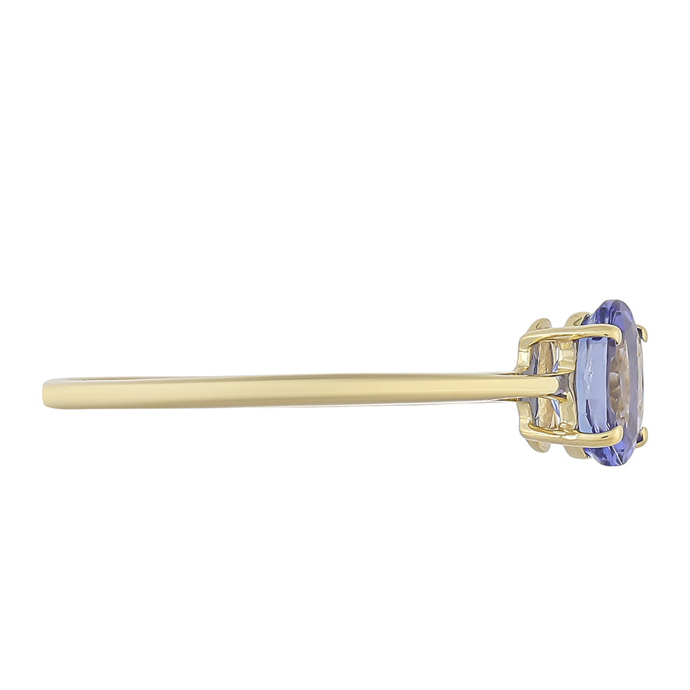 Goldring mit Tansanit - Klasse AAA 2
