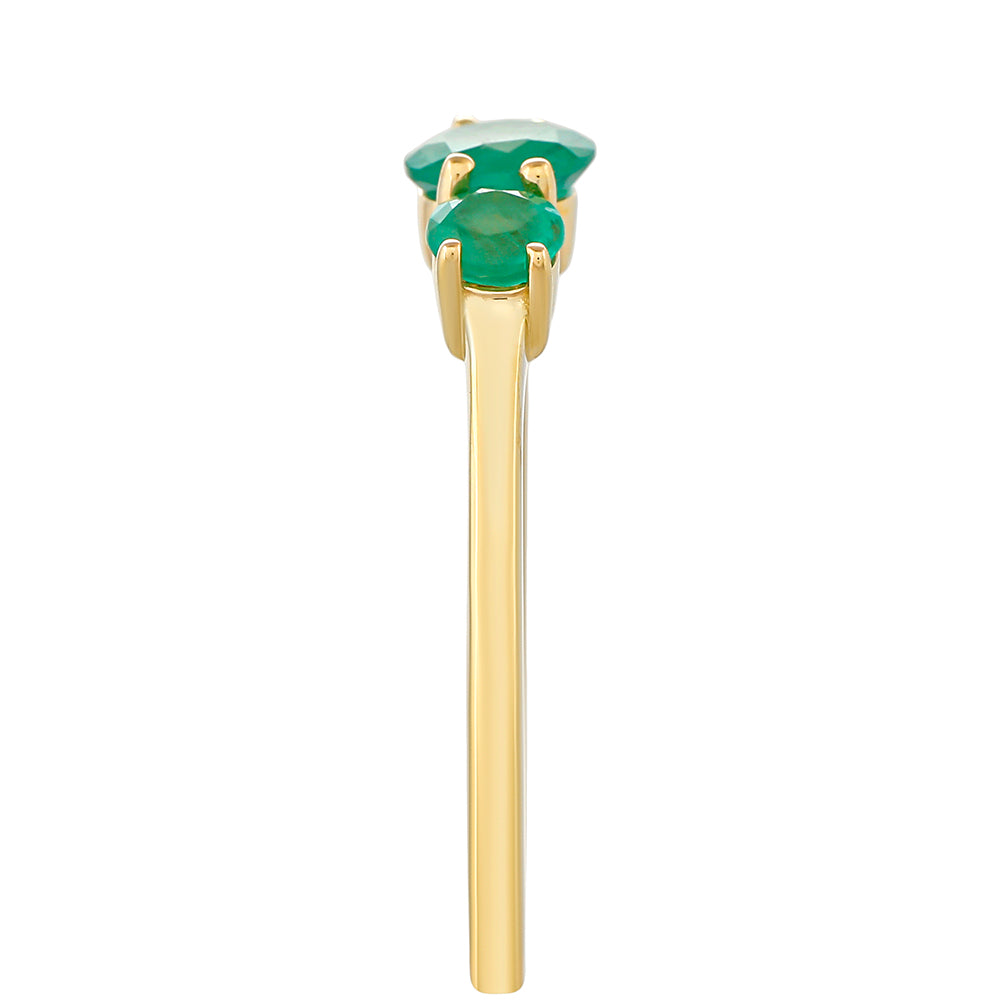 Goldring mit brasilianischem Smaragd