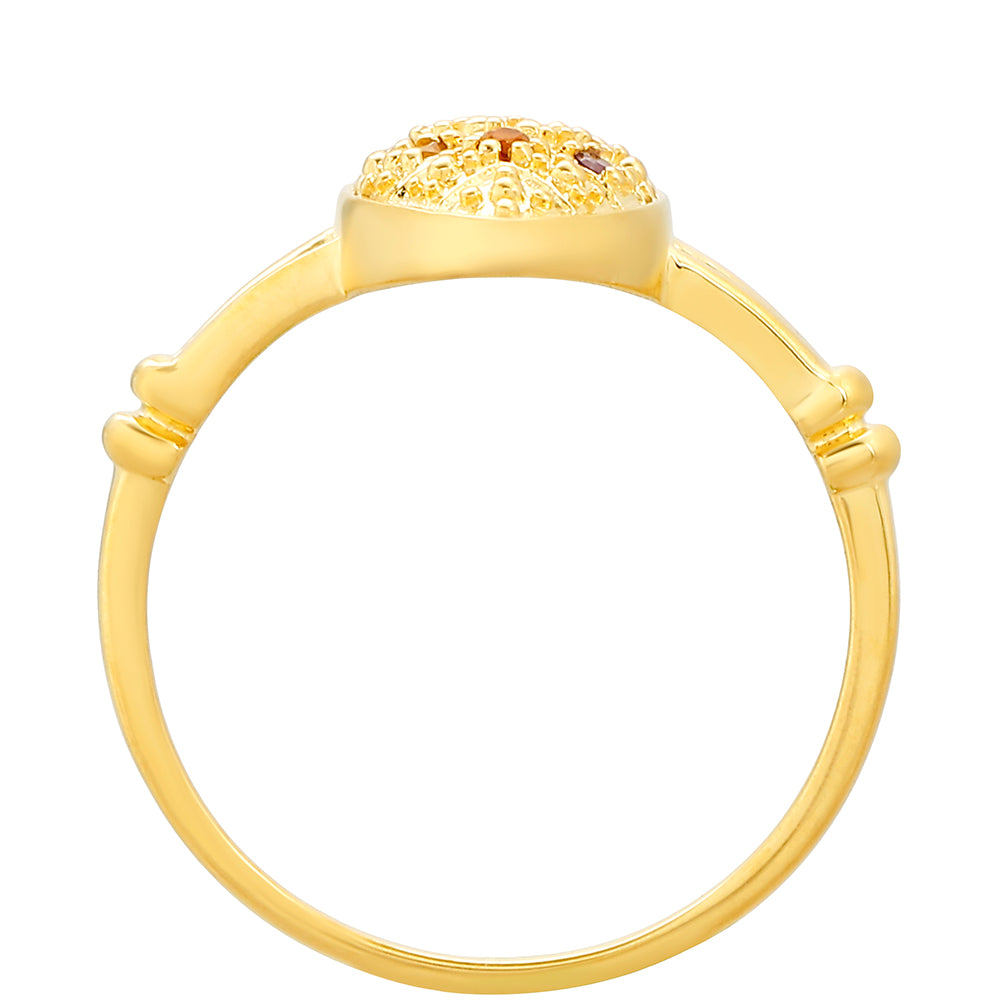 Goldplattierter Silberring mit Amethyst und Citrin aus Madeira 4