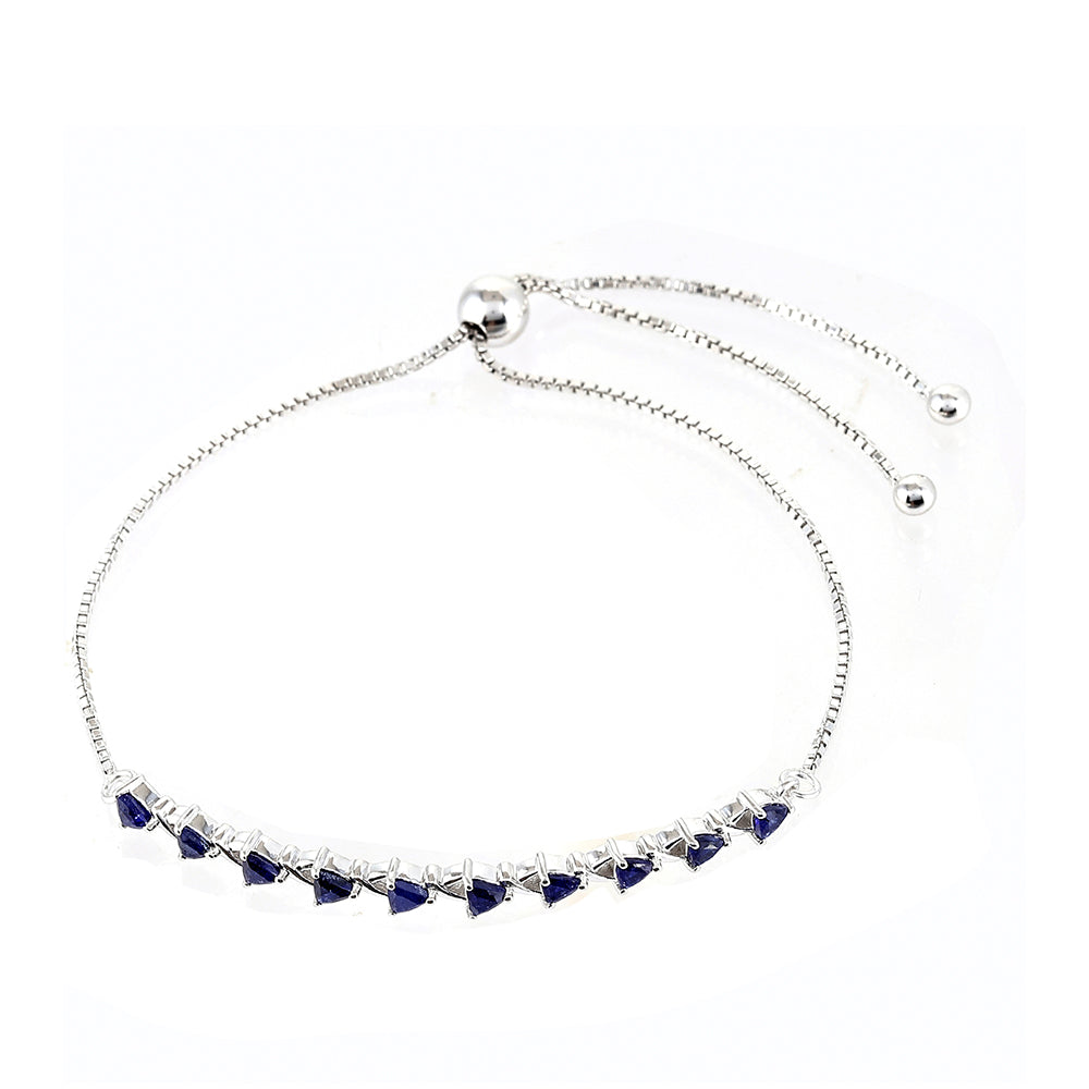 Silberarmband mit Thai Saphir