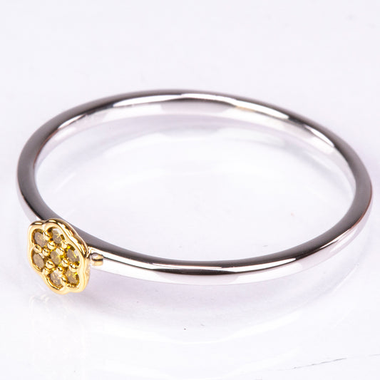 Silberring mit Veroneser grüner Diamant