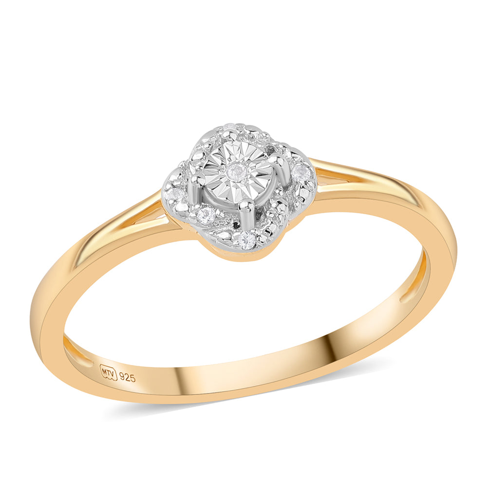 schmuckgarnitur aus Goldplattierte Silber mit weißem Diamant und weißem Topas 2