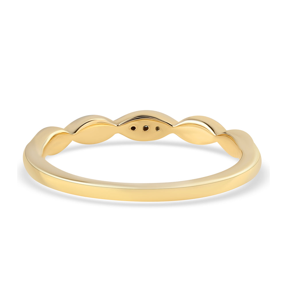 Goldplattierter Silberring mit blauem Diamant