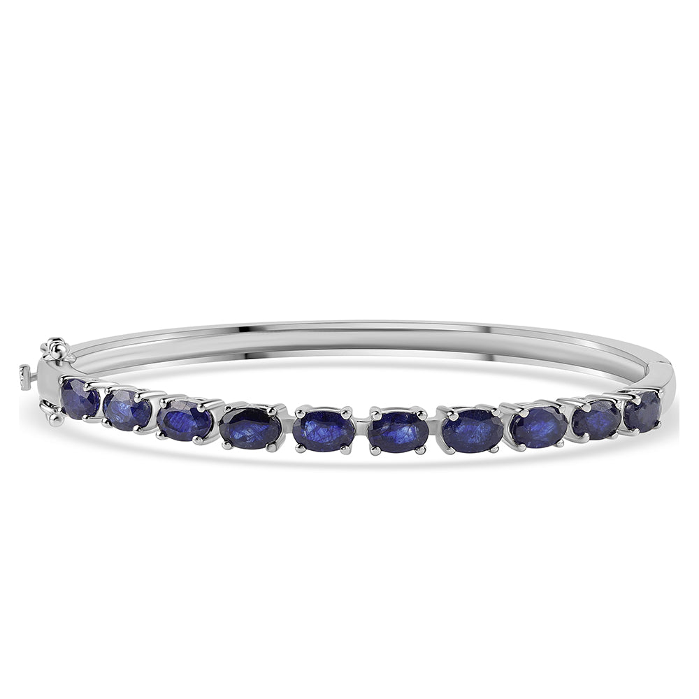 Silberarmband mit australischem blauem Saphir 1