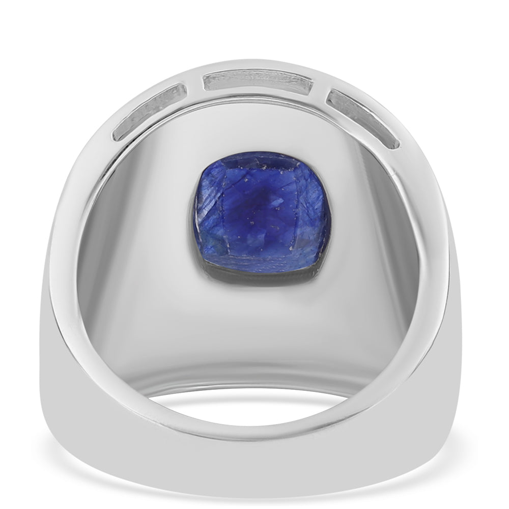 Silberring mit australischem blauem Saphir 3