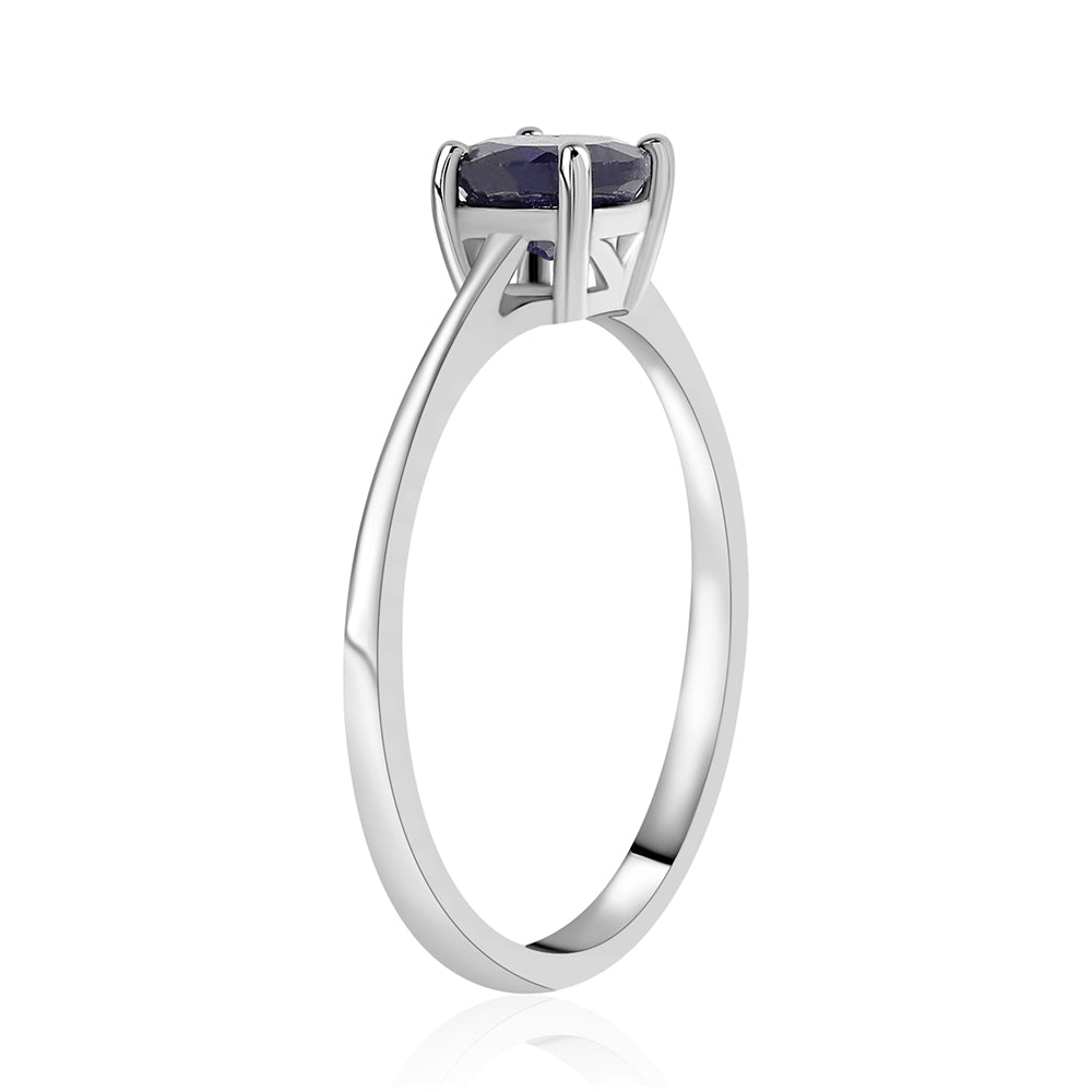 Silberring mit australischem blauem Saphir
