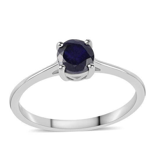 Silberring mit australischem blauem Saphir